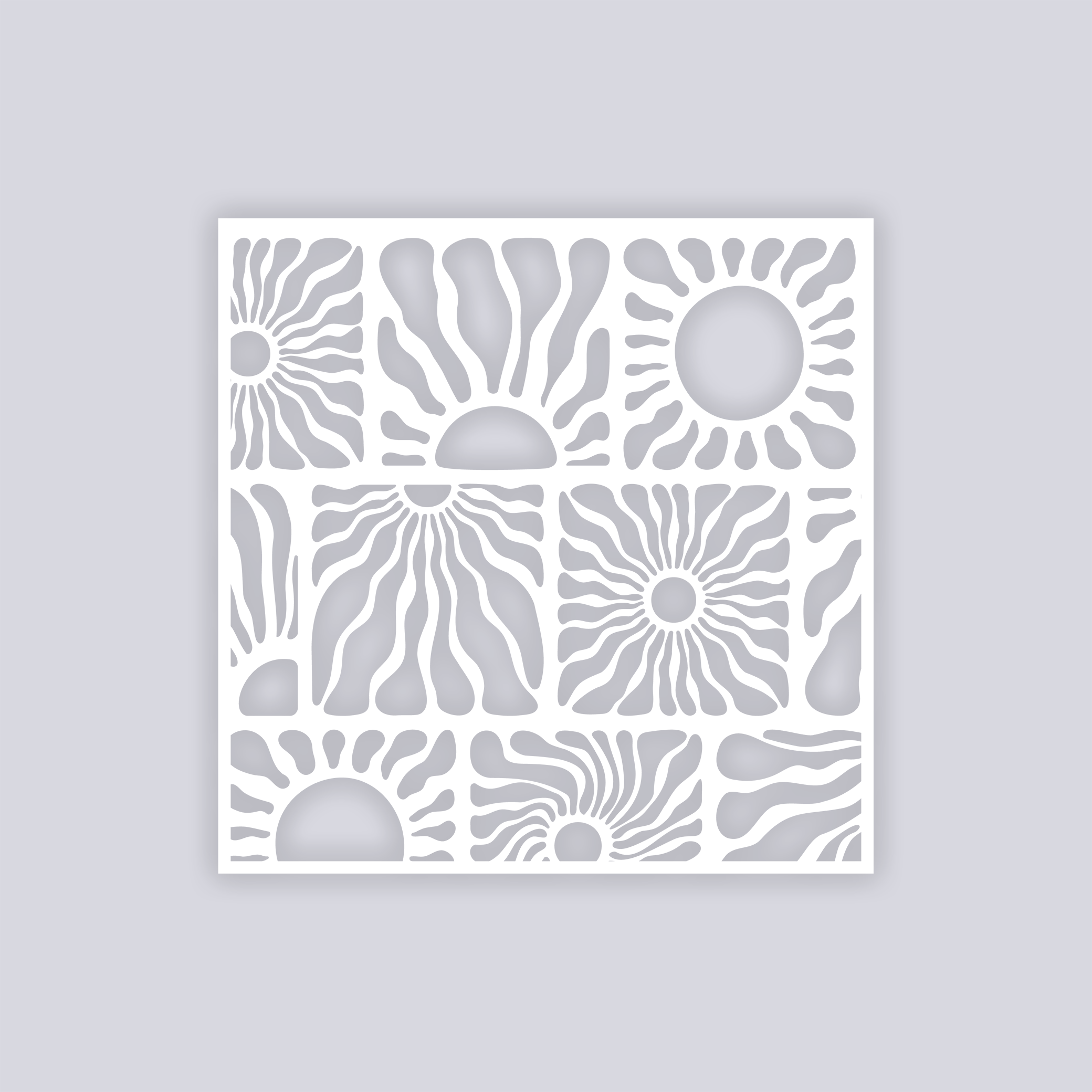 Sun Block Square Clay Stencil