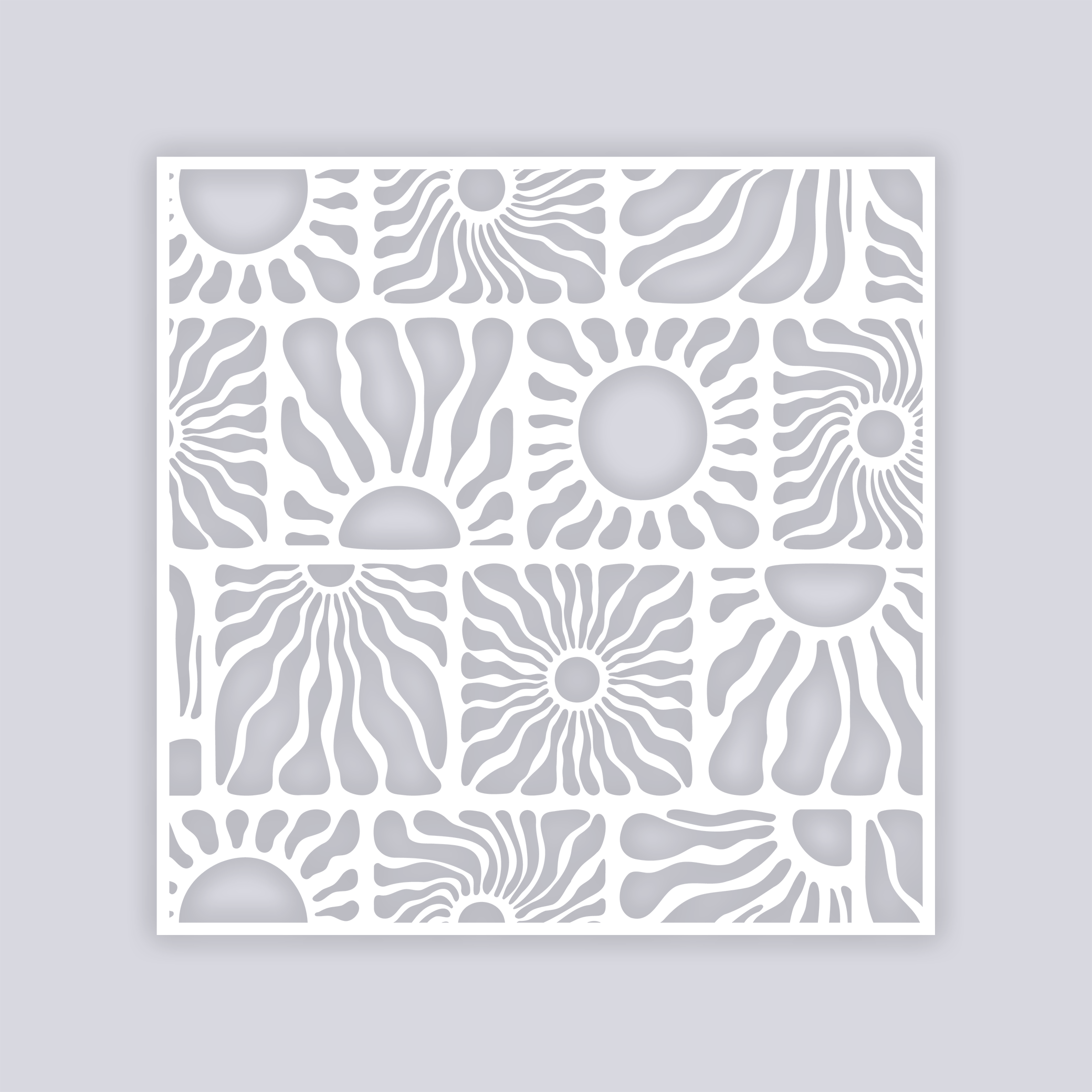 Sun Block Square Clay Stencil