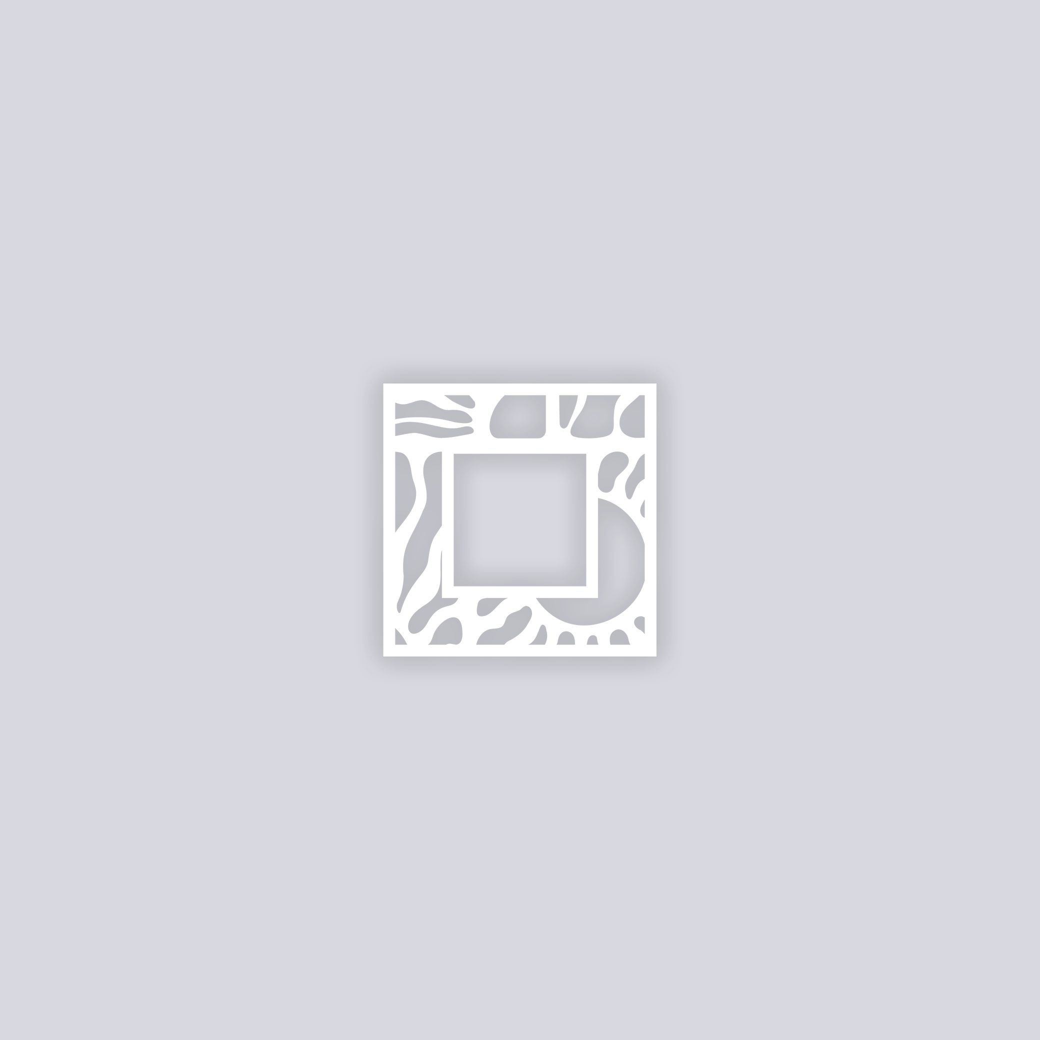 Sun Block Square Rim Clay Stencil