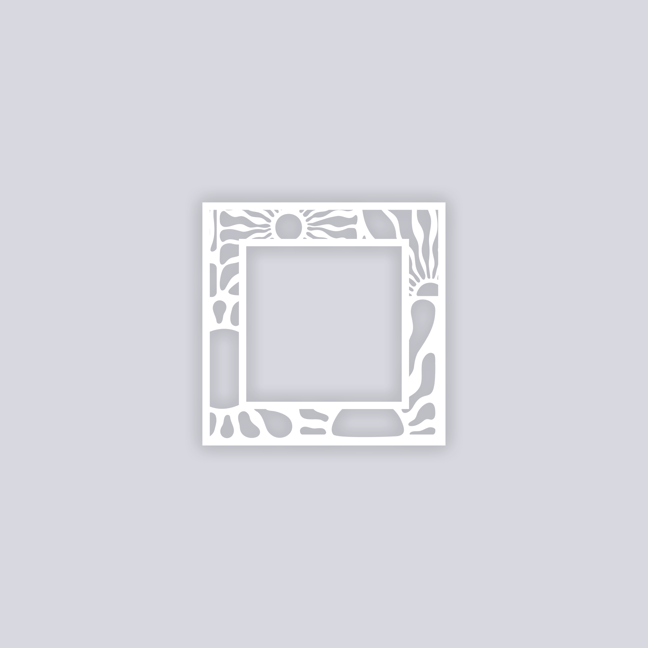 Sun Block Square Rim Clay Stencil