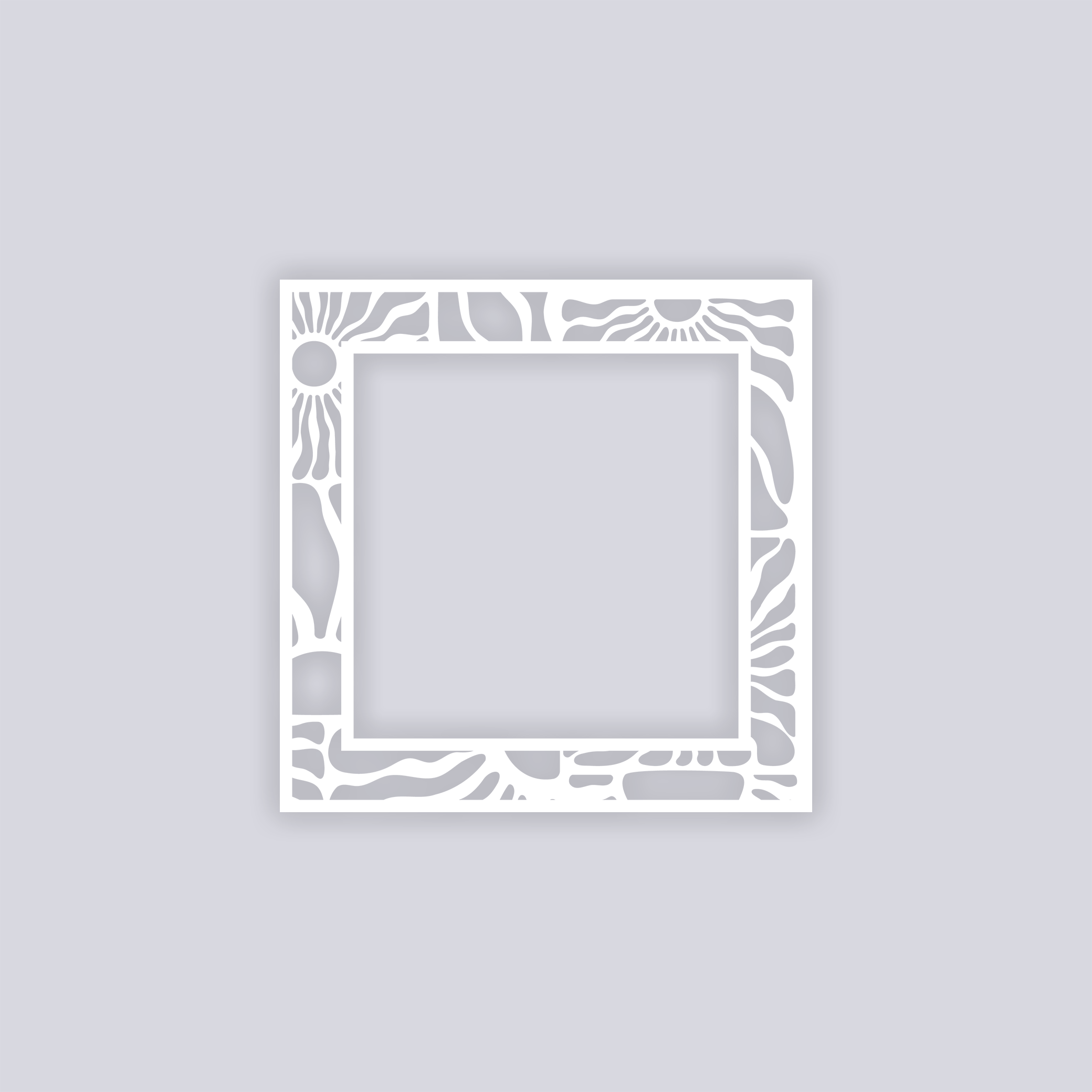 Sun Block Square Rim Clay Stencil