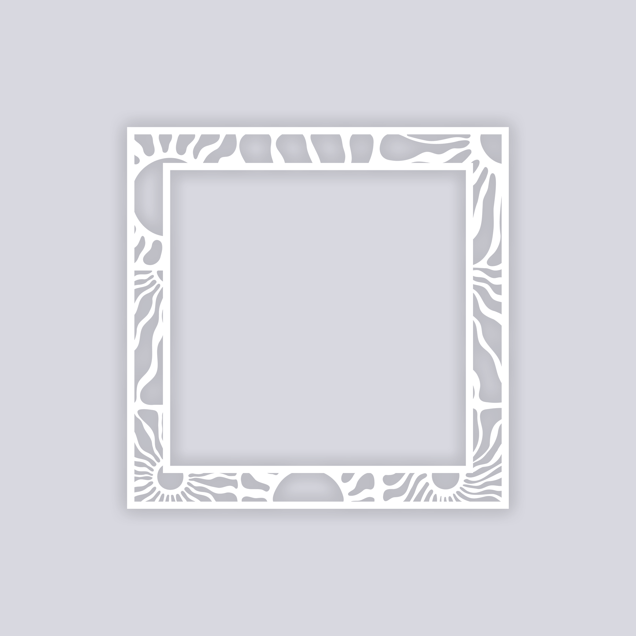 Sun Block Square Rim Clay Stencil