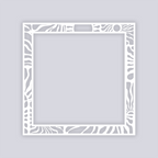 Sun Block Square Rim Clay Stencil