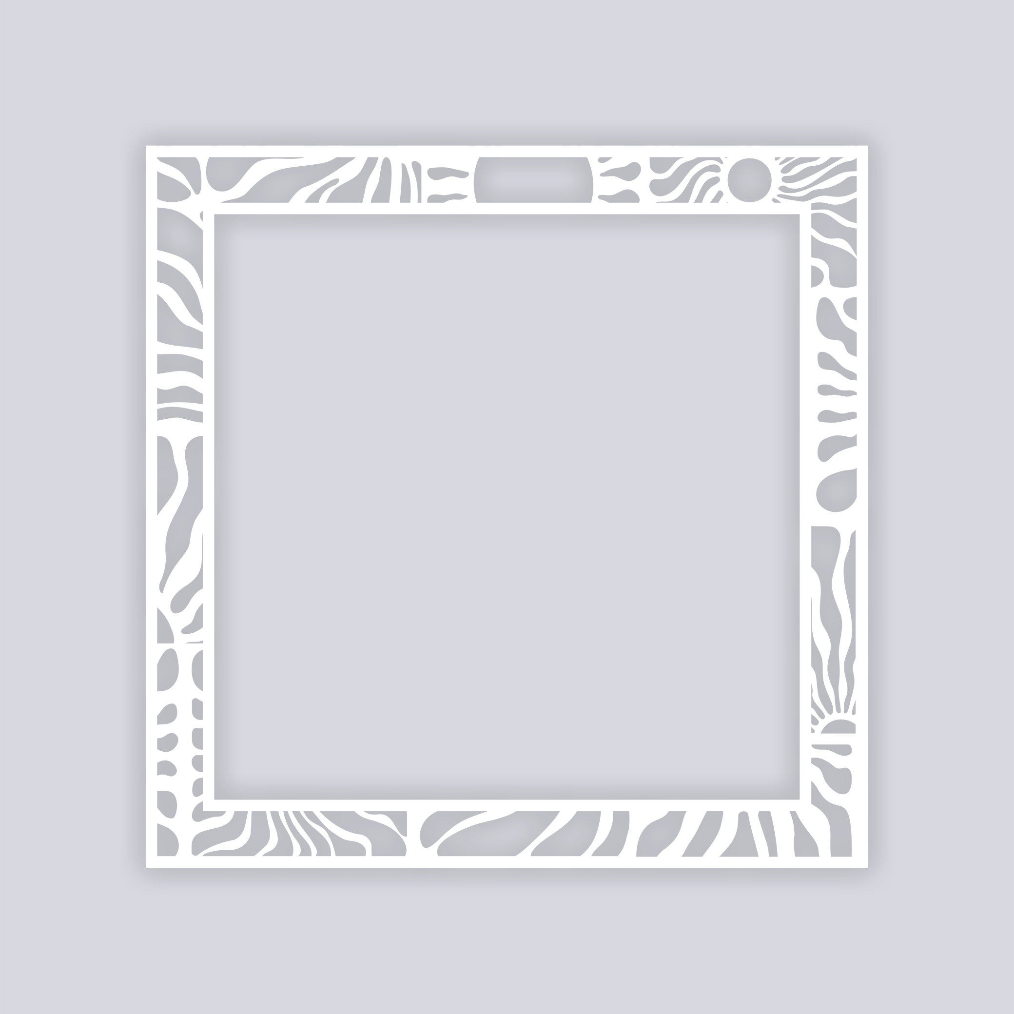Sun Block Square Rim Clay Stencil