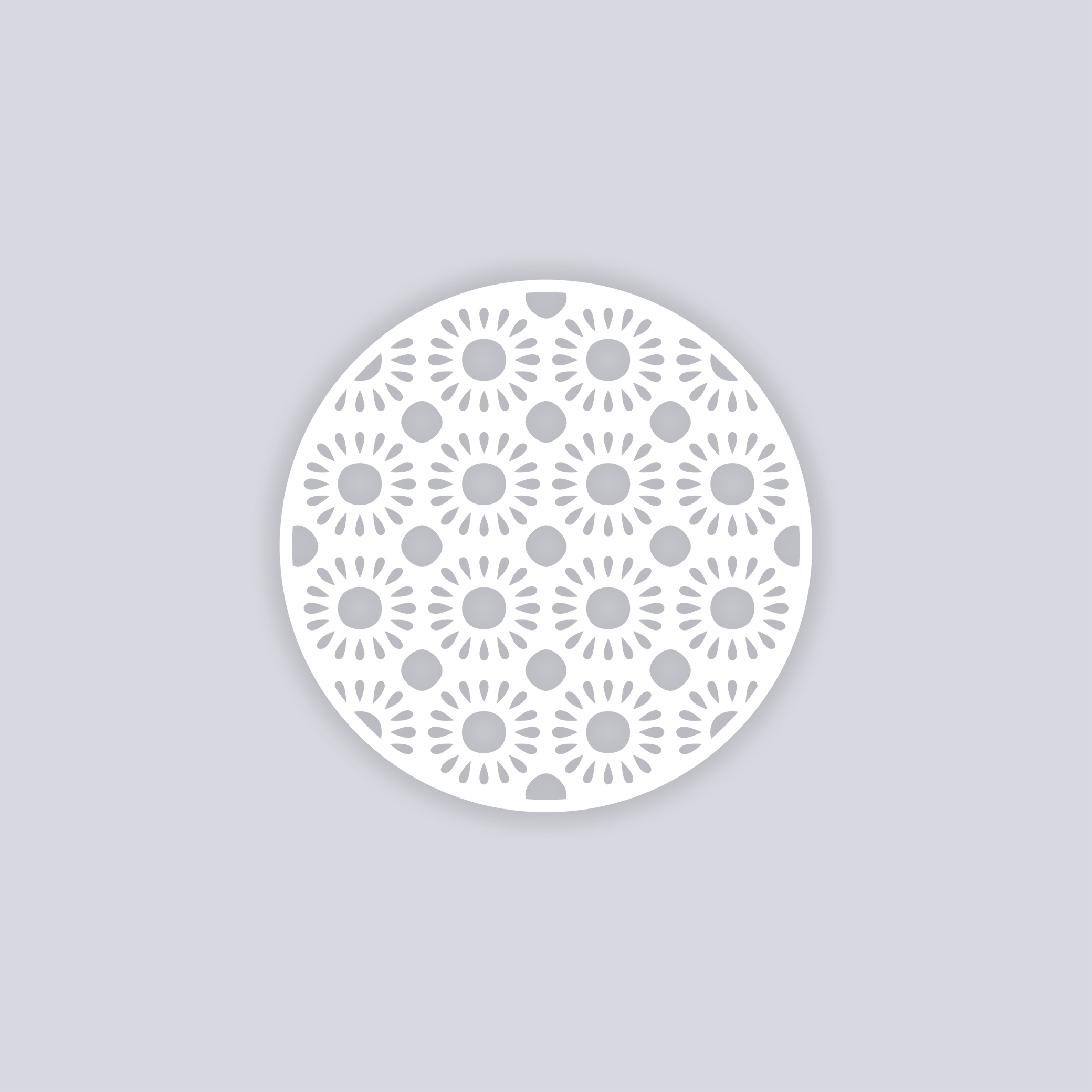 Sun Drops Circle Clay Stencil