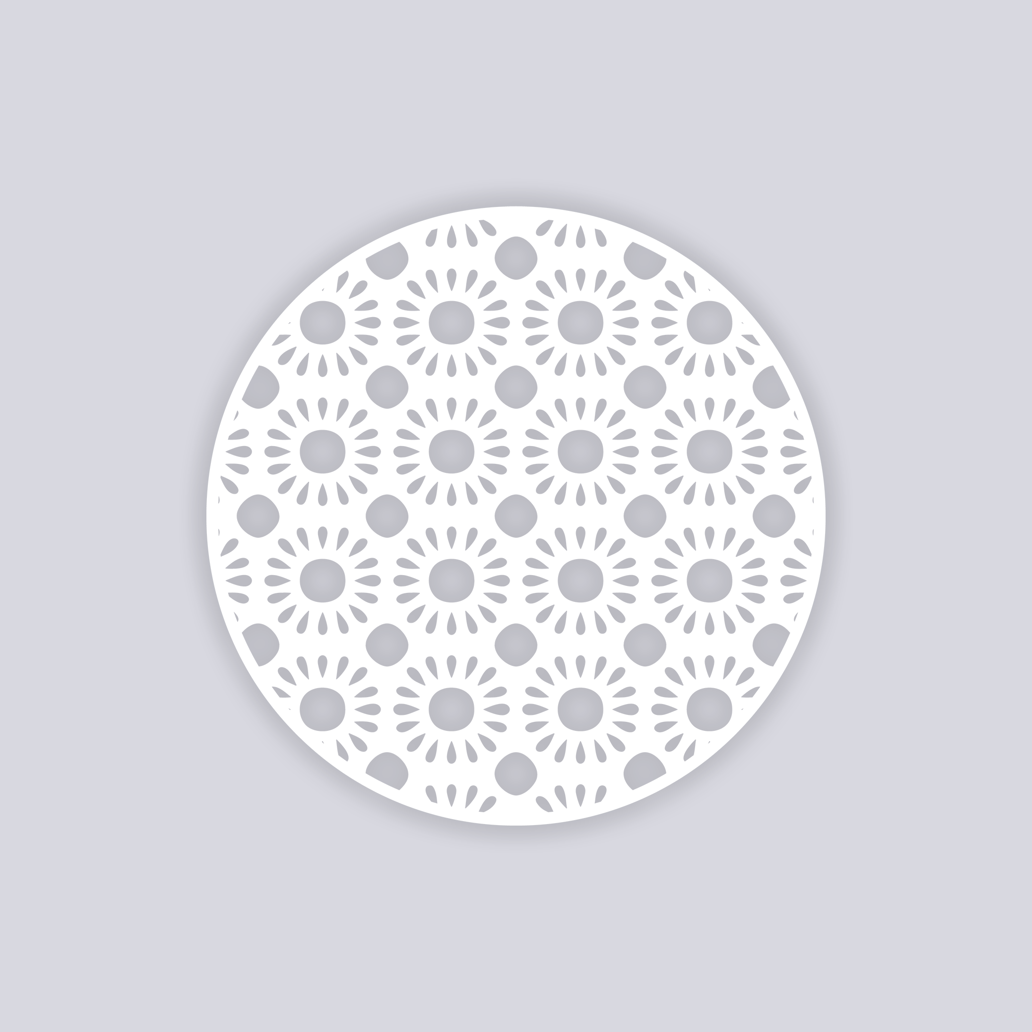 Sun Drops Circle Clay Stencil