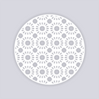 Sun Drops Circle Clay Stencil
