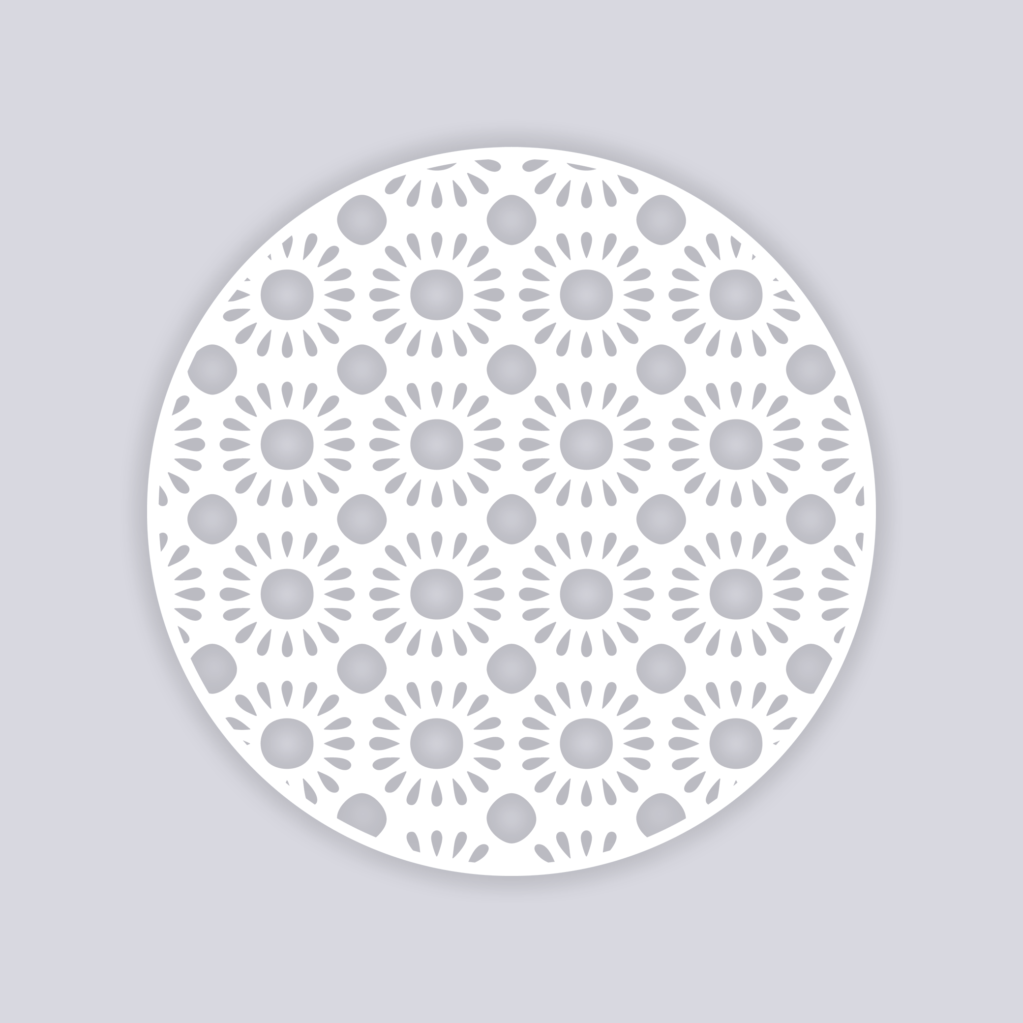 Sun Drops Circle Clay Stencil