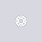 Sun Drops Circle Rim Clay Stencil