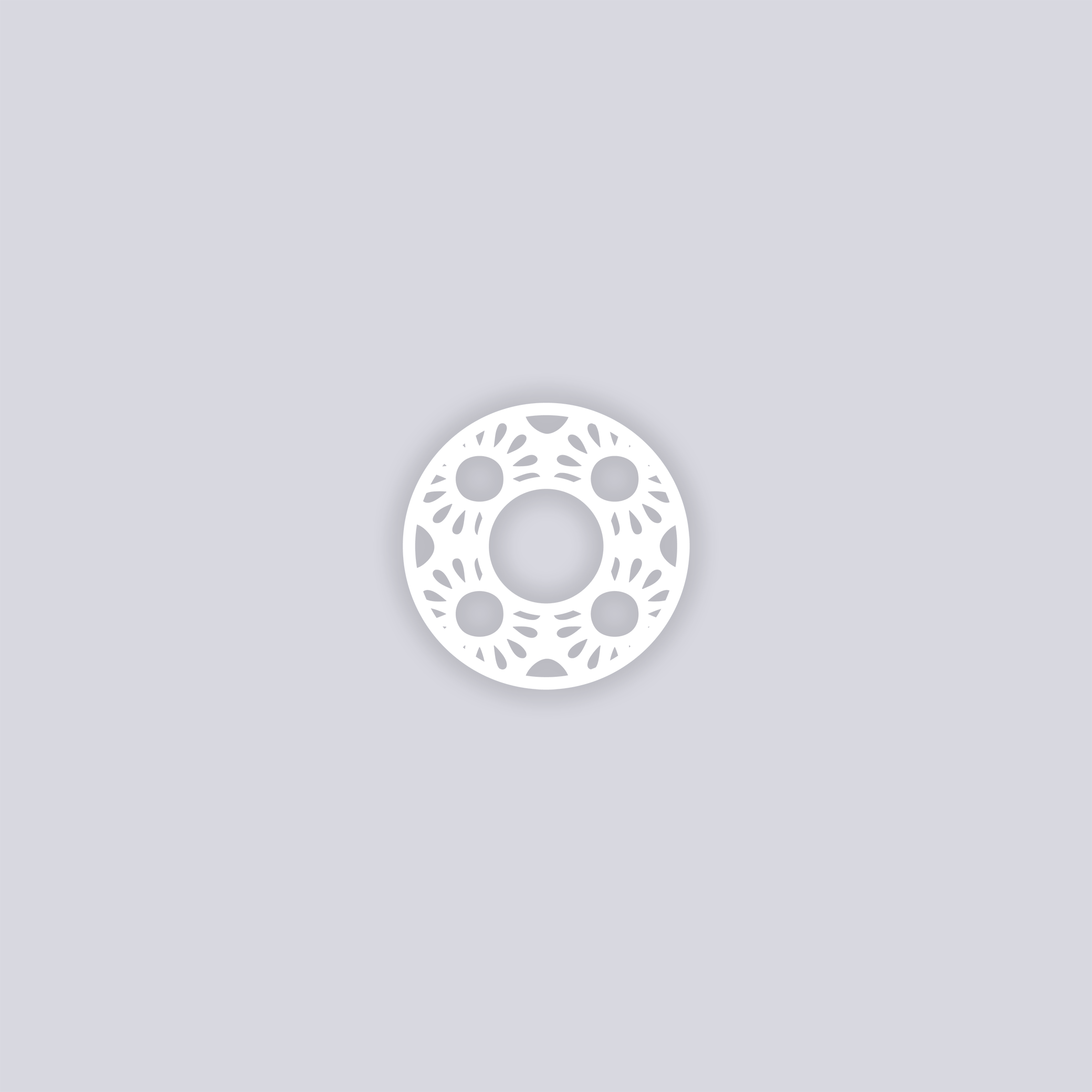 Sun Drops Circle Rim Clay Stencil