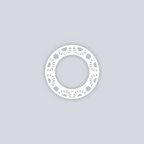 Sun Drops Circle Rim Clay Stencil