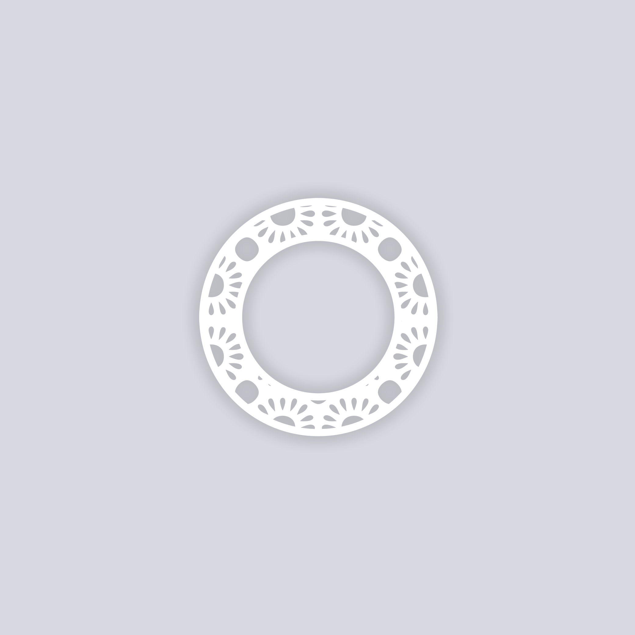 Sun Drops Circle Rim Clay Stencil