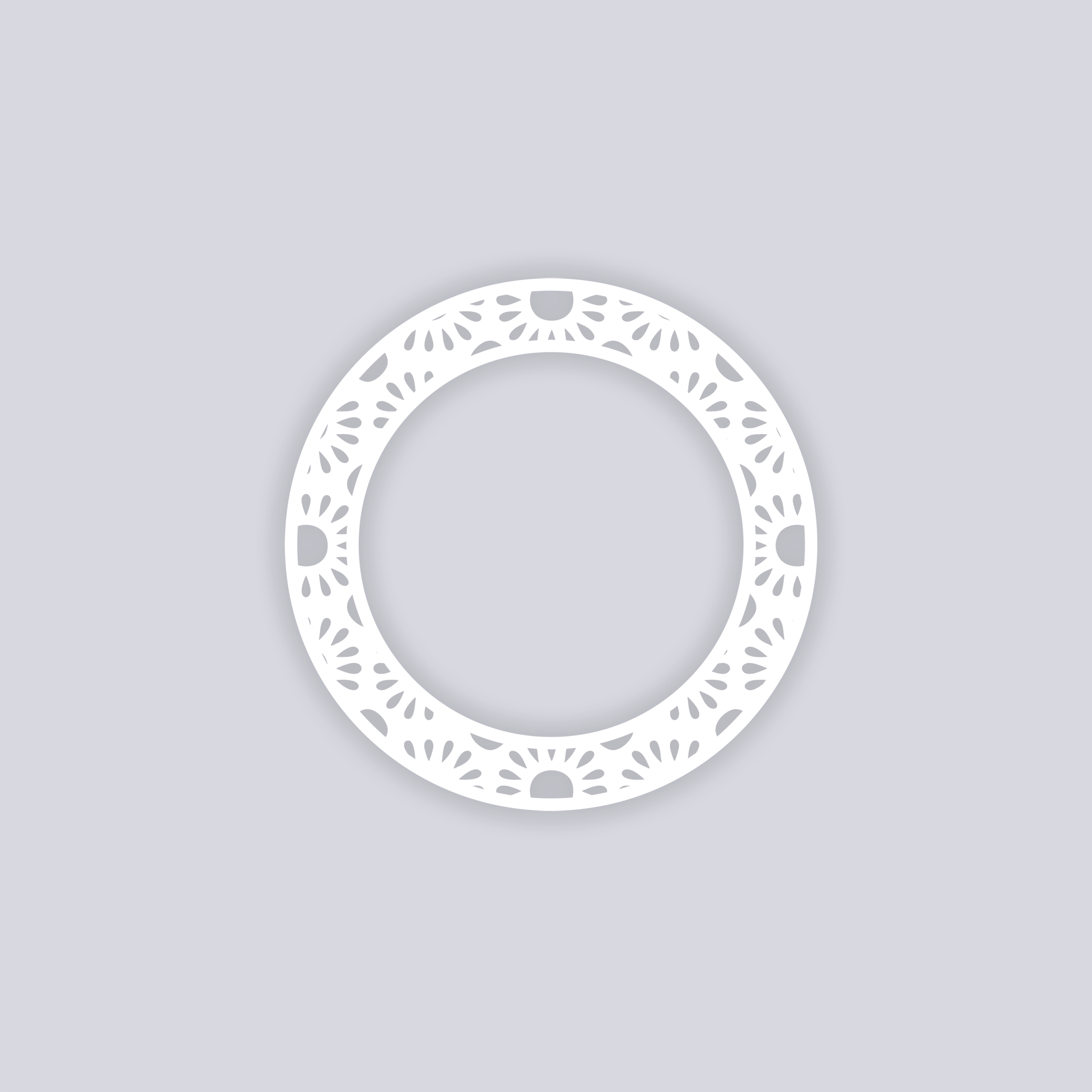 Sun Drops Circle Rim Clay Stencil