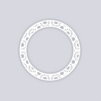 Sun Drops Circle Rim Clay Stencil