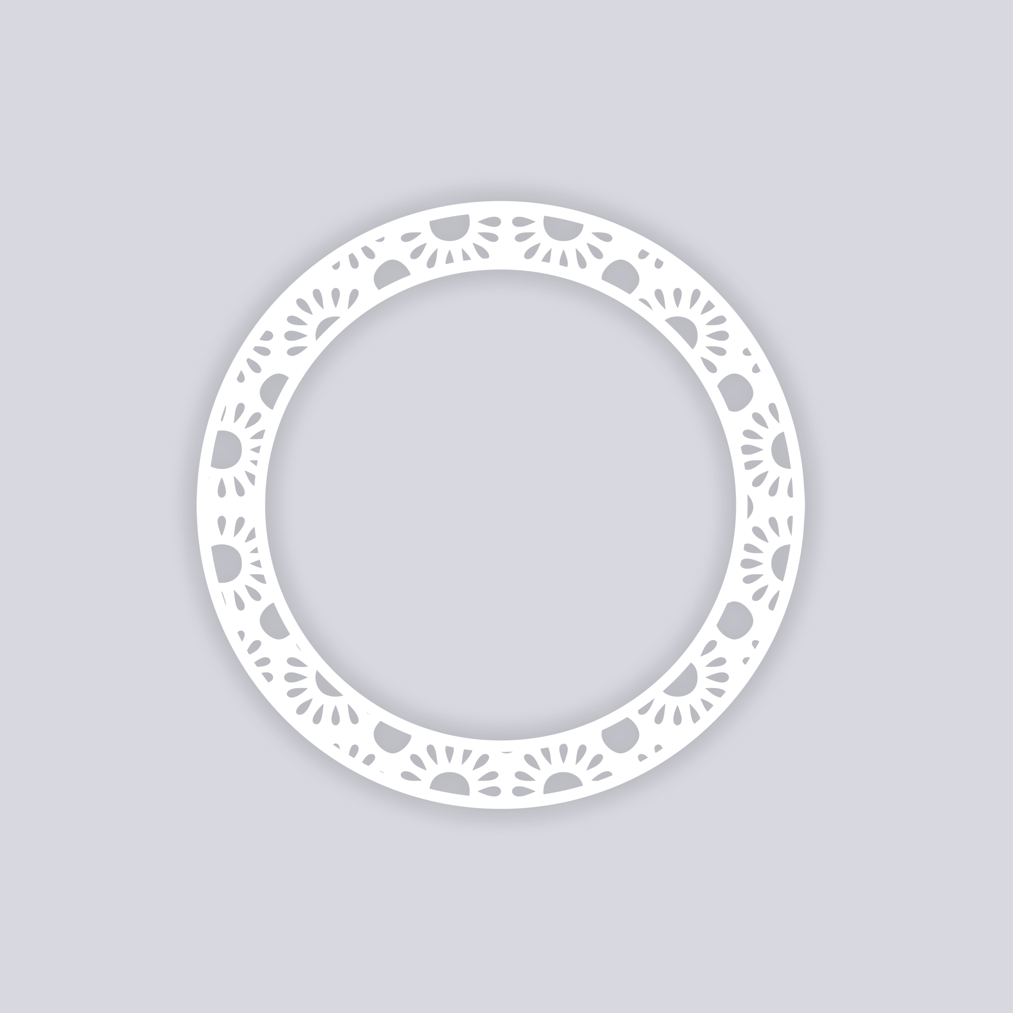 Sun Drops Circle Rim Clay Stencil