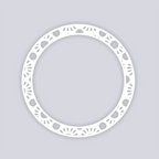 Sun Drops Circle Rim Clay Stencil