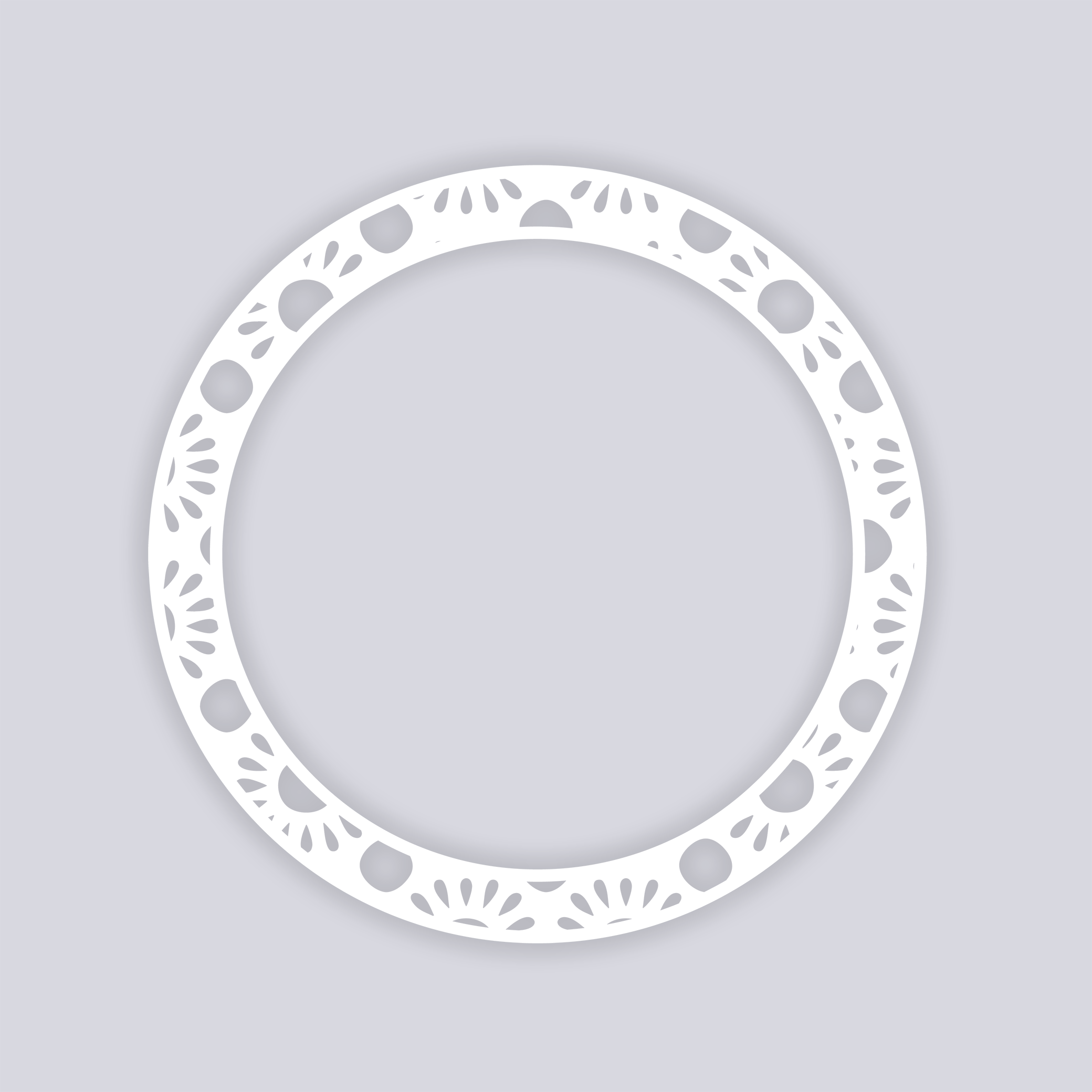 Sun Drops Circle Rim Clay Stencil