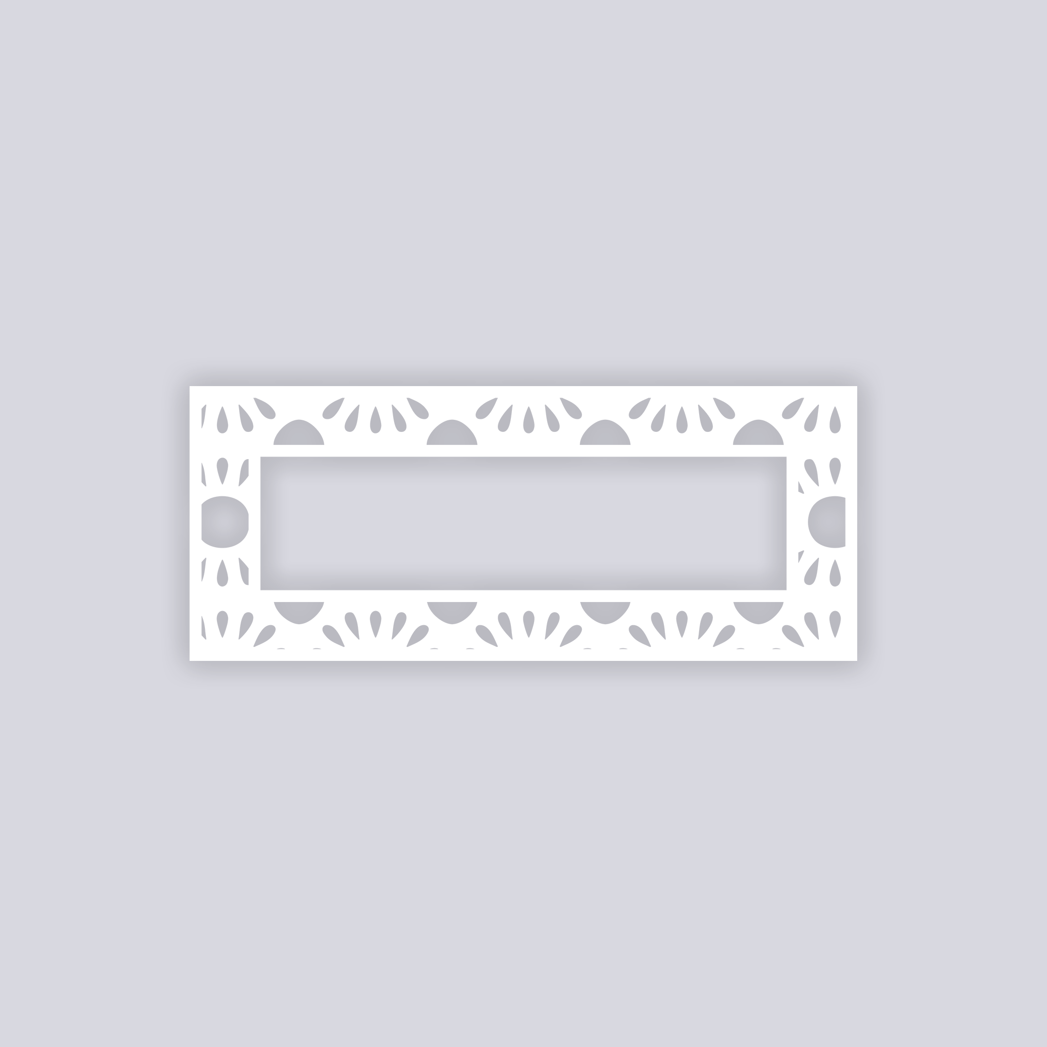Sun Drops Rectangle Rim Clay Stencil