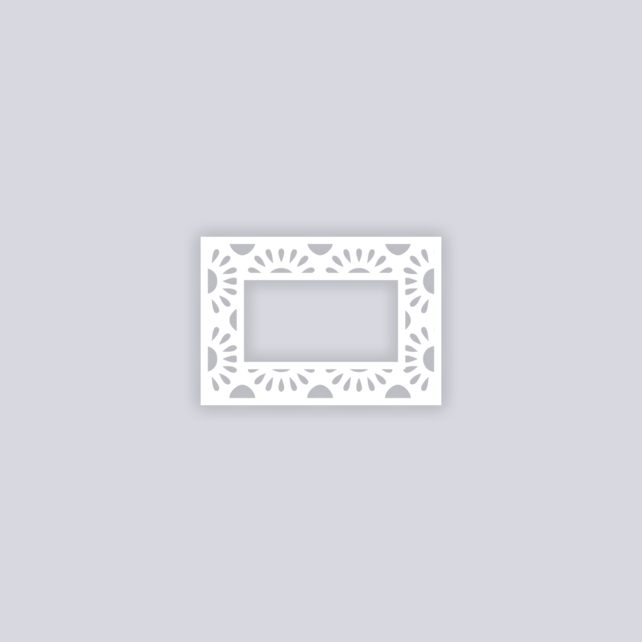 Sun Drops Rectangle Rim Clay Stencil