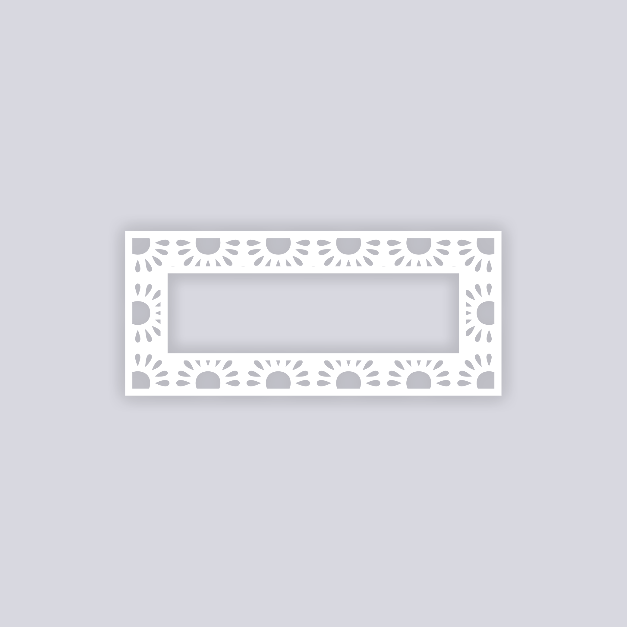 Sun Drops Rectangle Rim Clay Stencil