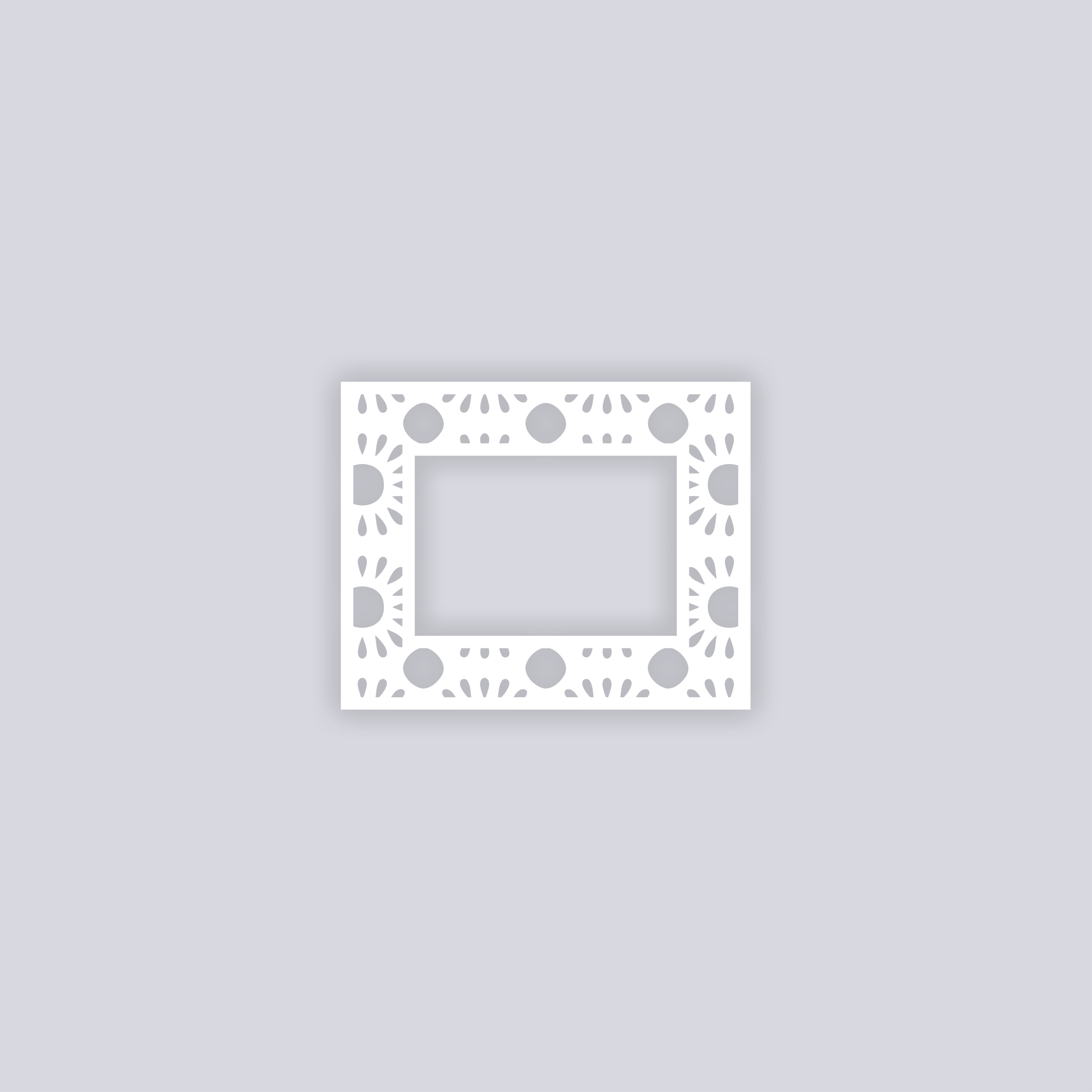 Sun Drops Rectangle Rim Clay Stencil