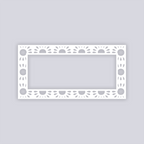 Sun Drops Rectangle Rim Clay Stencil