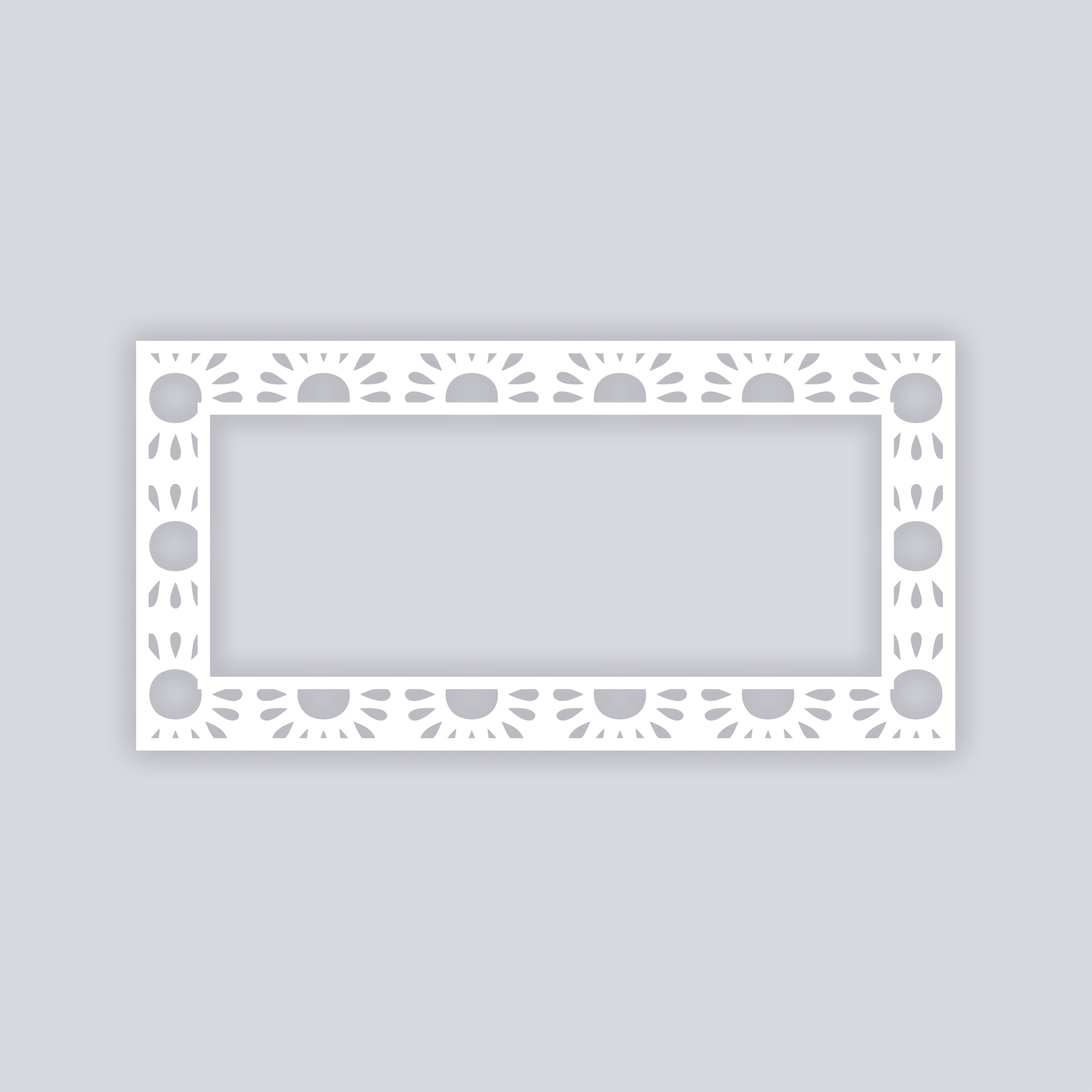 Sun Drops Rectangle Rim Clay Stencil