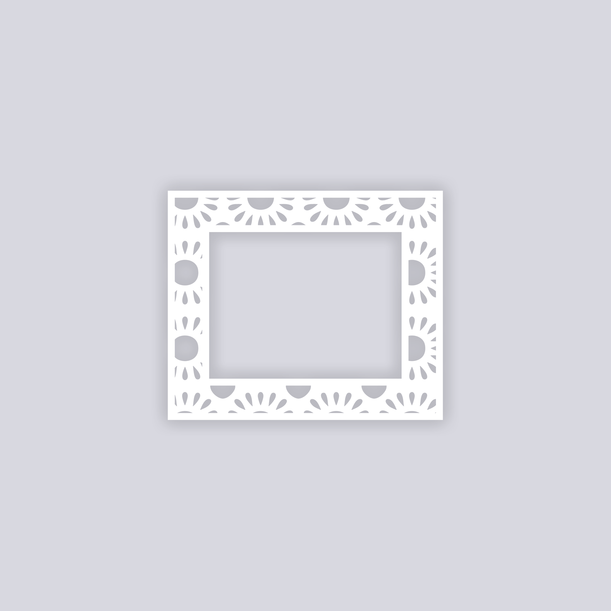 Sun Drops Rectangle Rim Clay Stencil