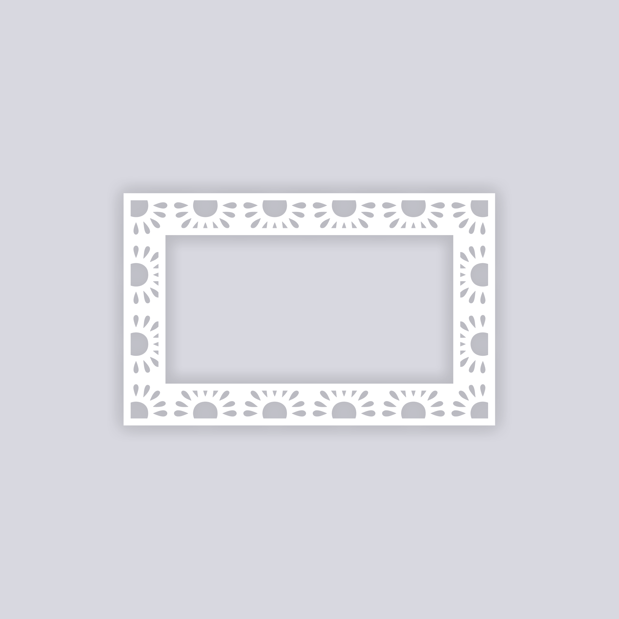 Sun Drops Rectangle Rim Clay Stencil