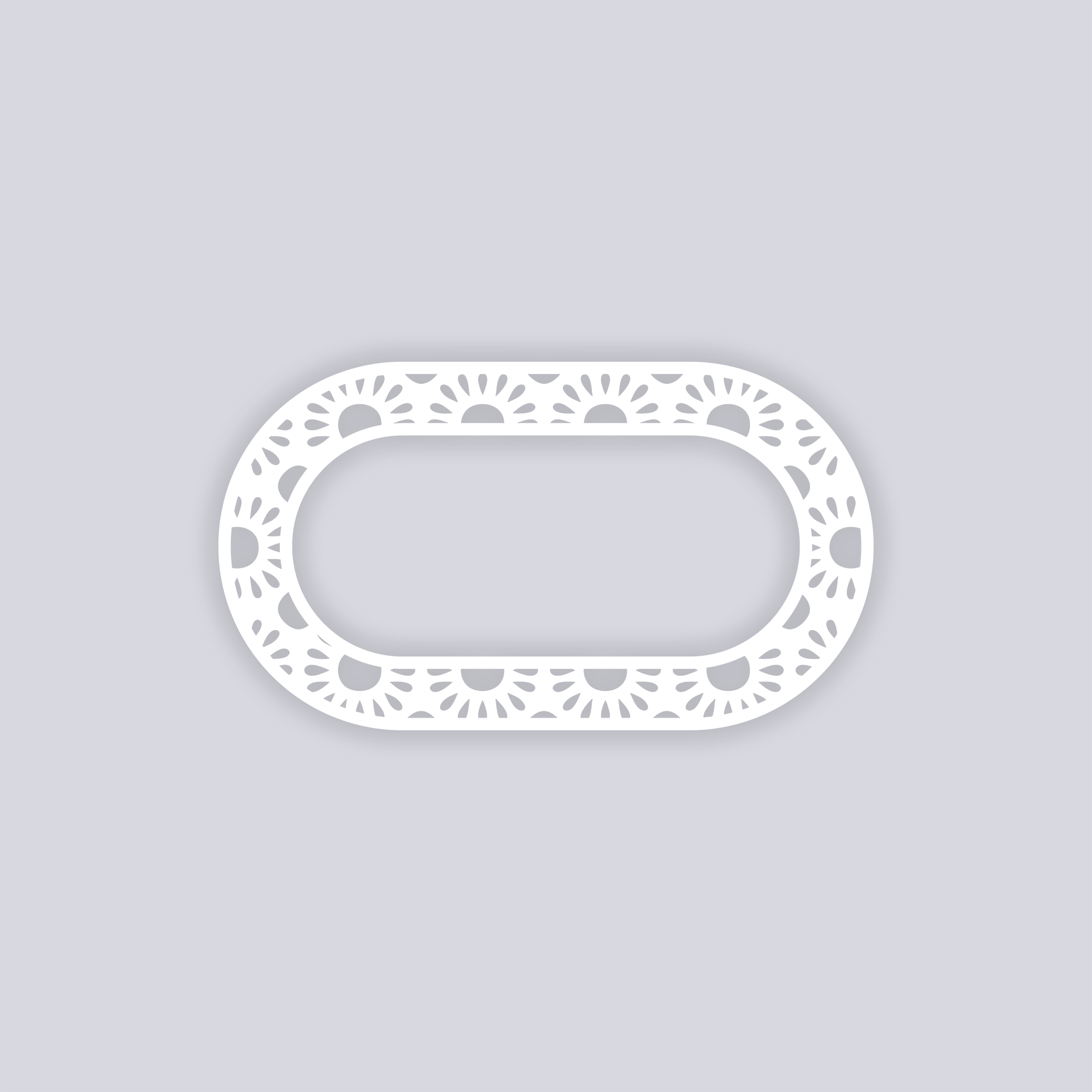 Sun Drops Rounded Rectangle Rim Clay Stencil