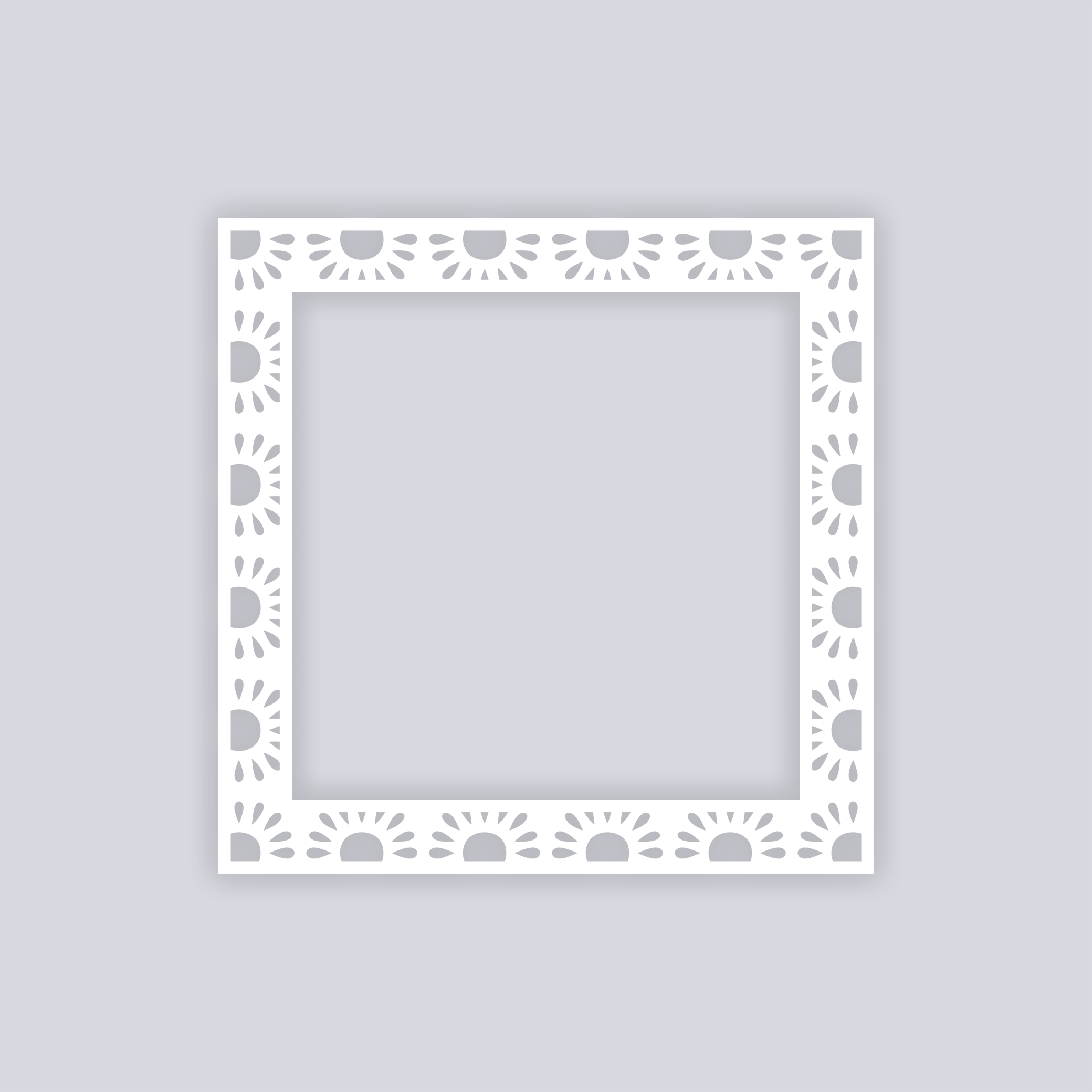 Sun Drops Square Rim Clay Stencil