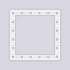 Sun Drops Square Rim Clay Stencil
