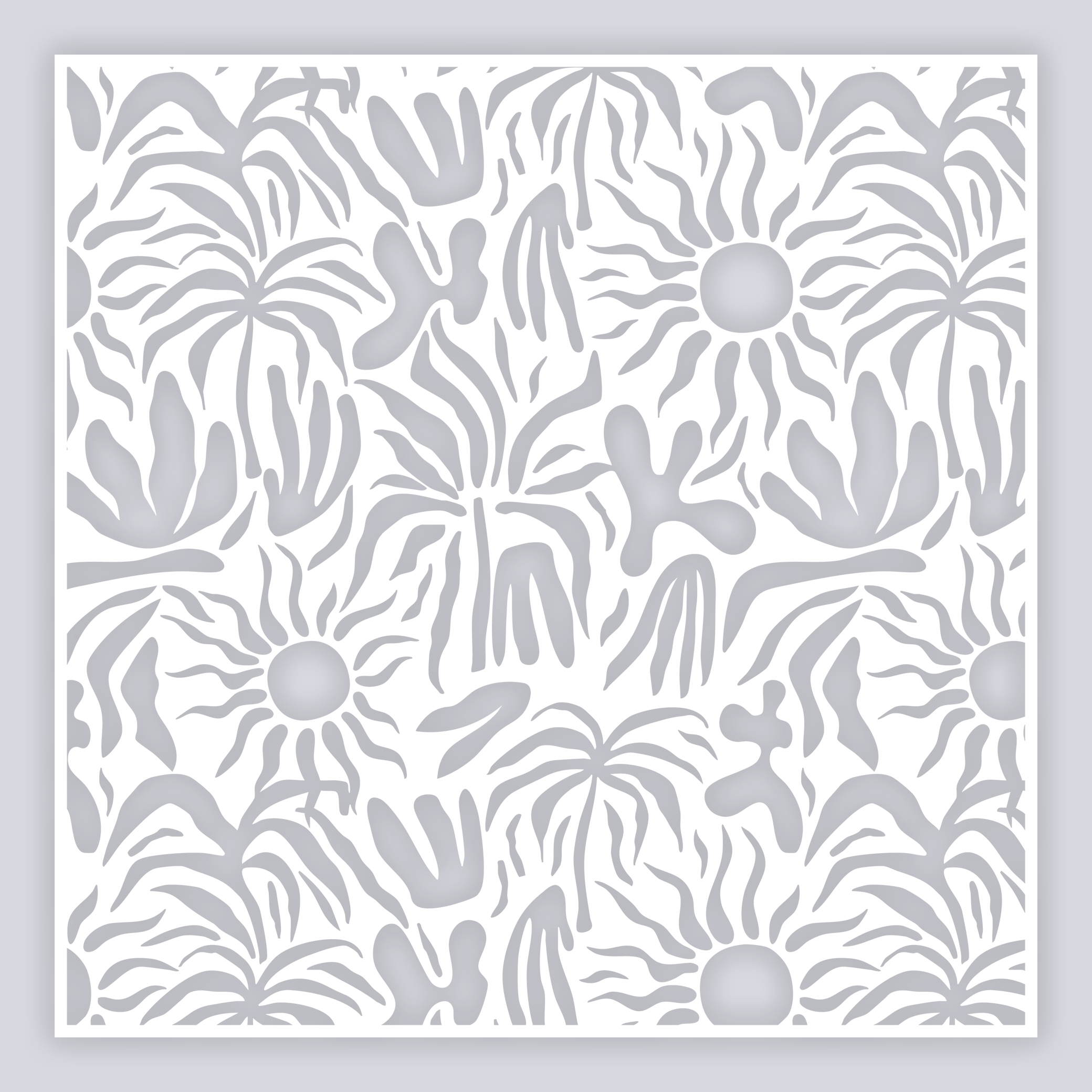 Sunburst Palm Full Clay Stencil