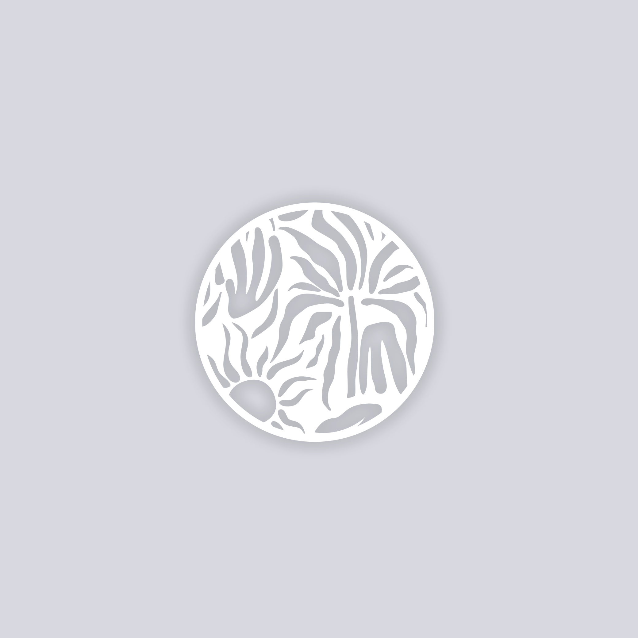 Sunburst Palm Circle Clay Stencil