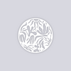 Sunburst Palm Circle Clay Stencil