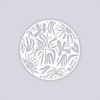 Sunburst Palm Circle Clay Stencil