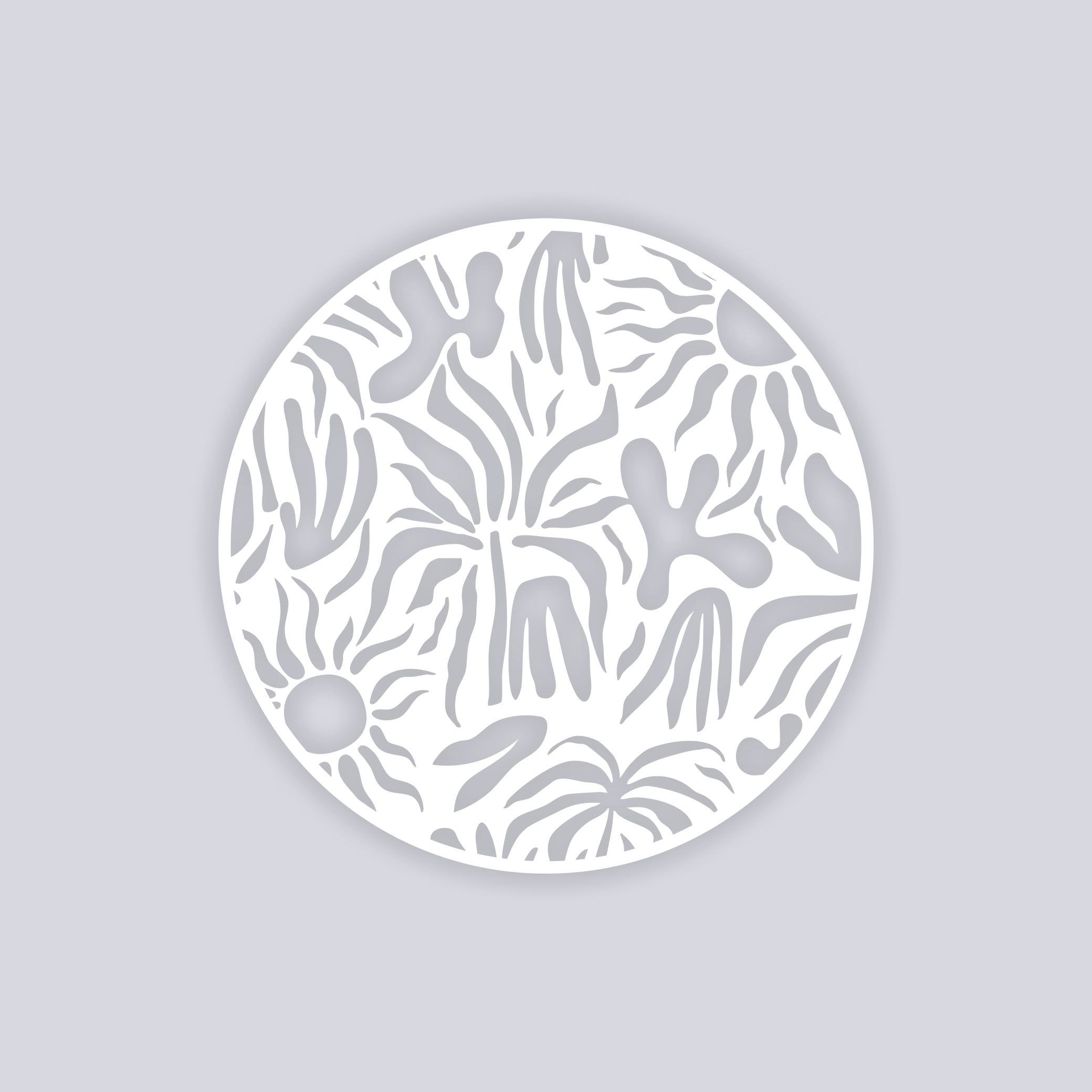 Sunburst Palm Circle Clay Stencil