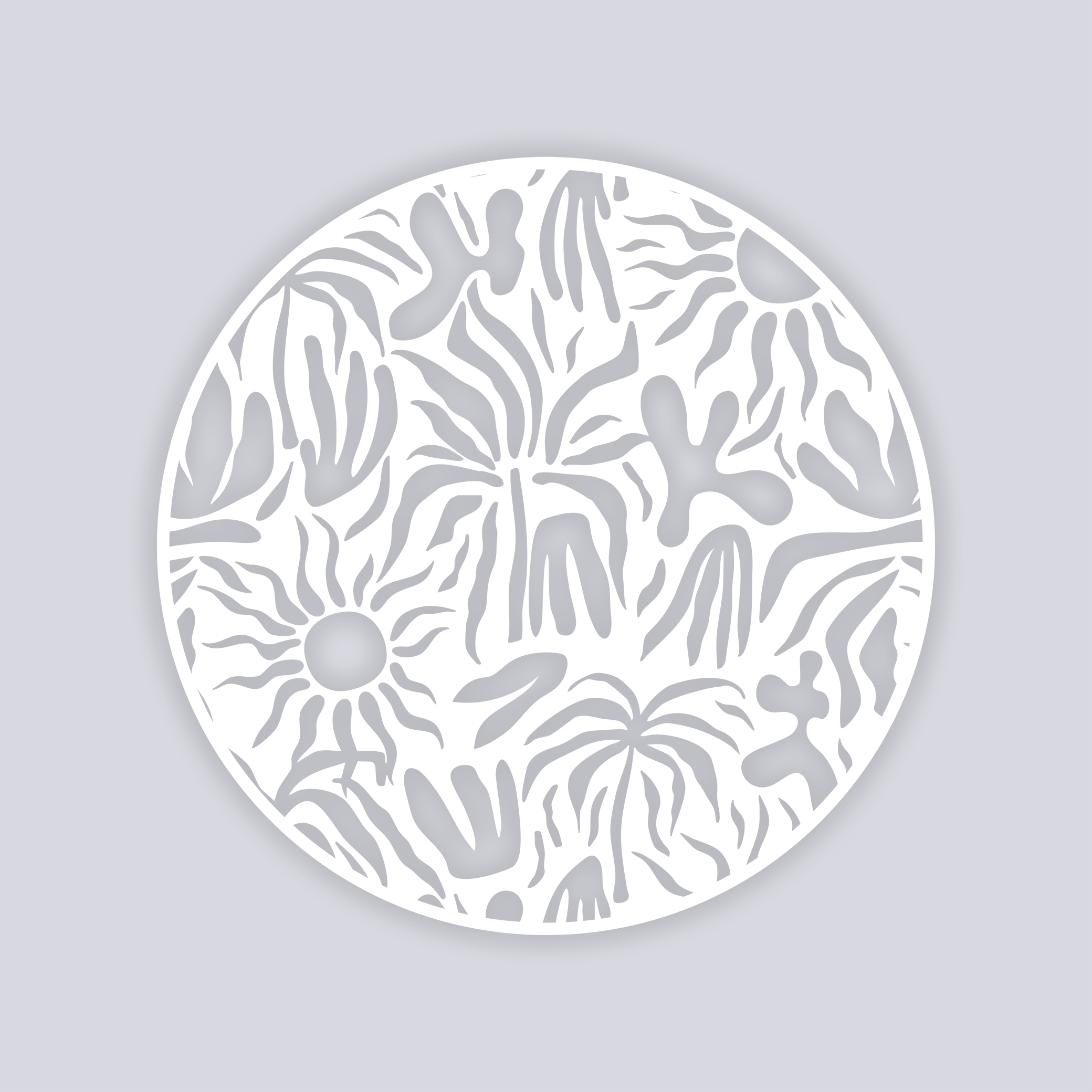 Sunburst Palm Circle Clay Stencil