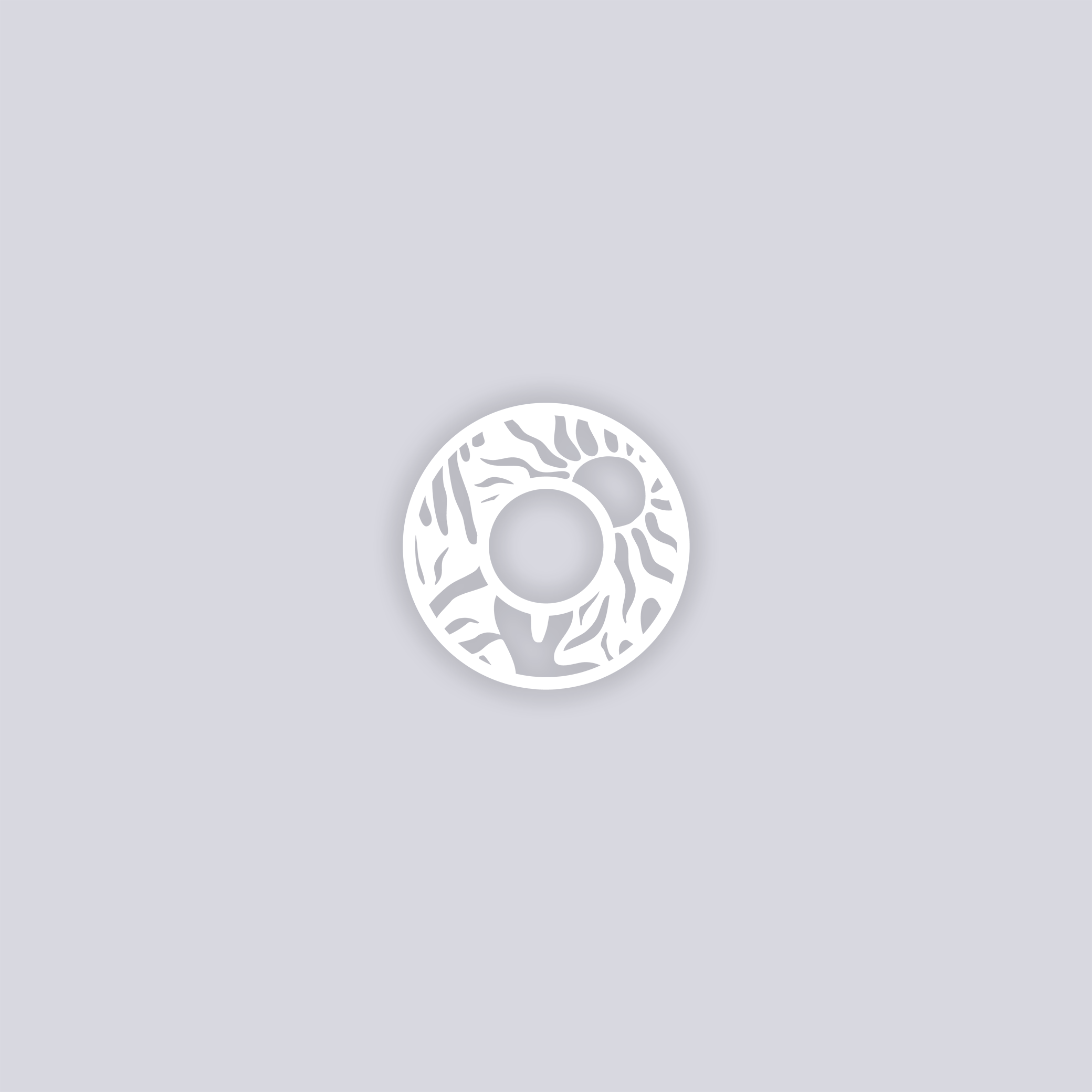 Sunburst Palm Circle Rim Clay Stencil