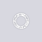 Sunburst Palm Circle Rim Clay Stencil