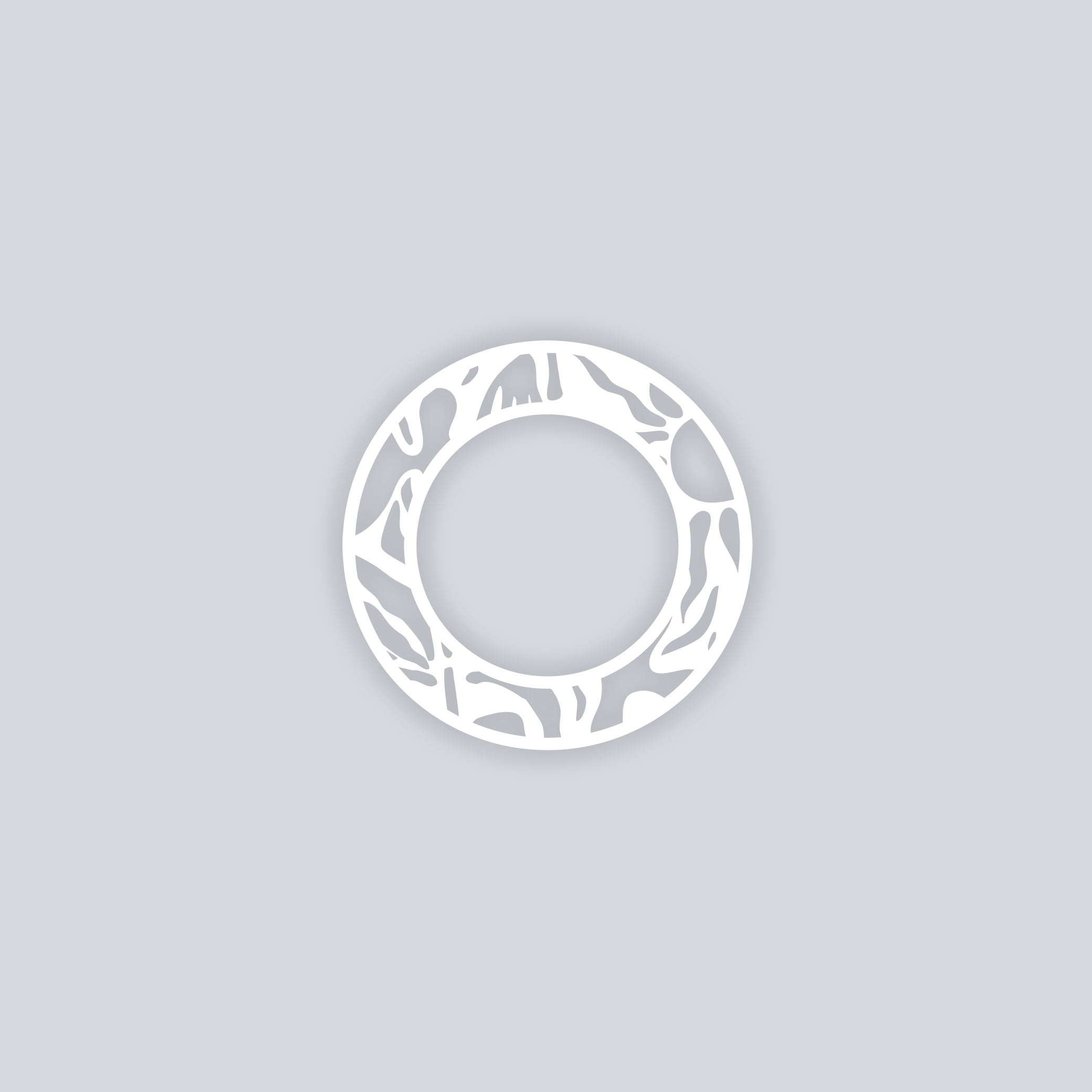 Sunburst Palm Circle Rim Clay Stencil