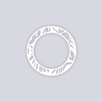 Sunburst Palm Circle Rim Clay Stencil