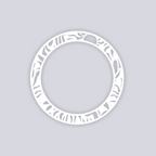 Sunburst Palm Circle Rim Clay Stencil