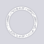 Sunburst Palm Circle Rim Clay Stencil