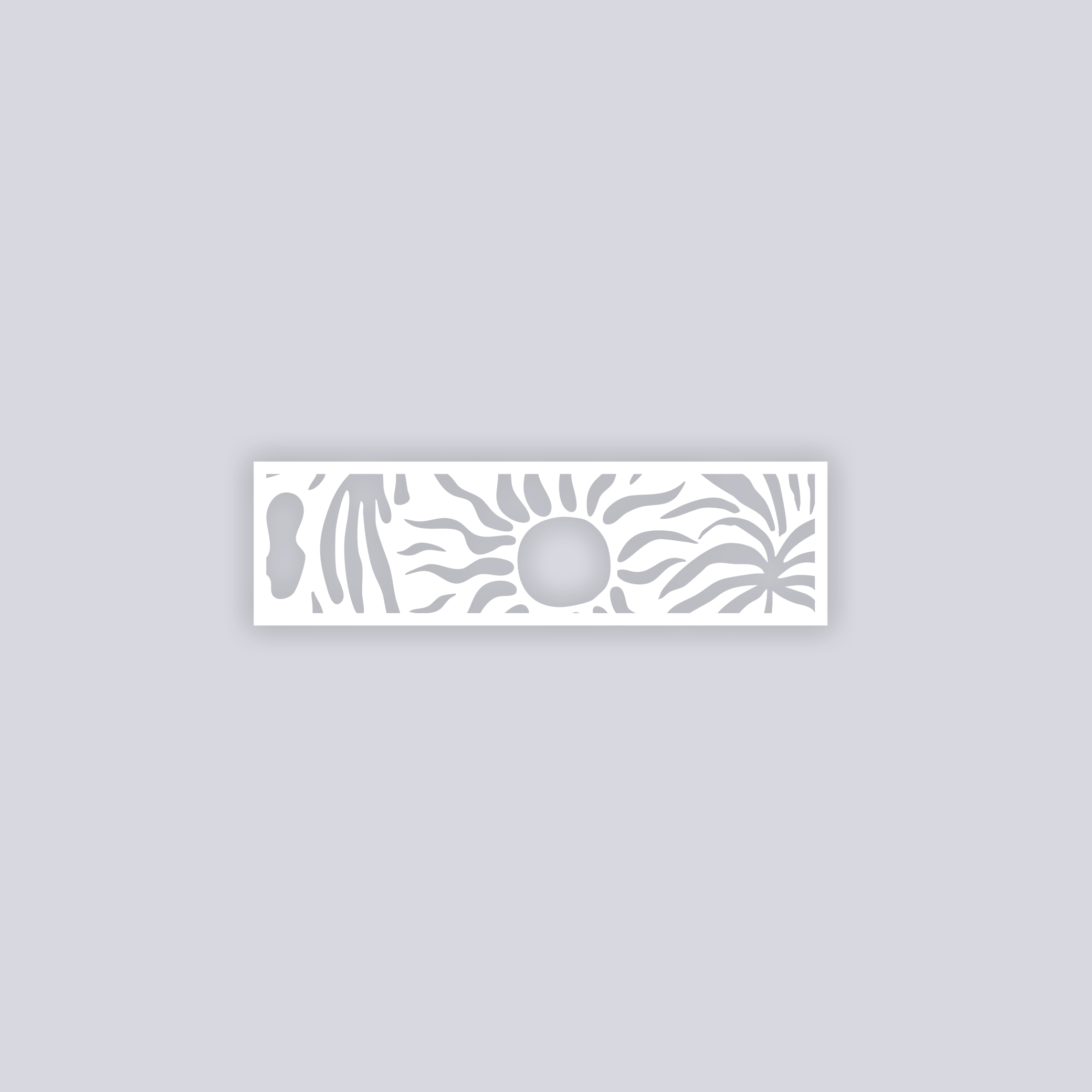 Sunburst Palm Rectangle Clay Stencil