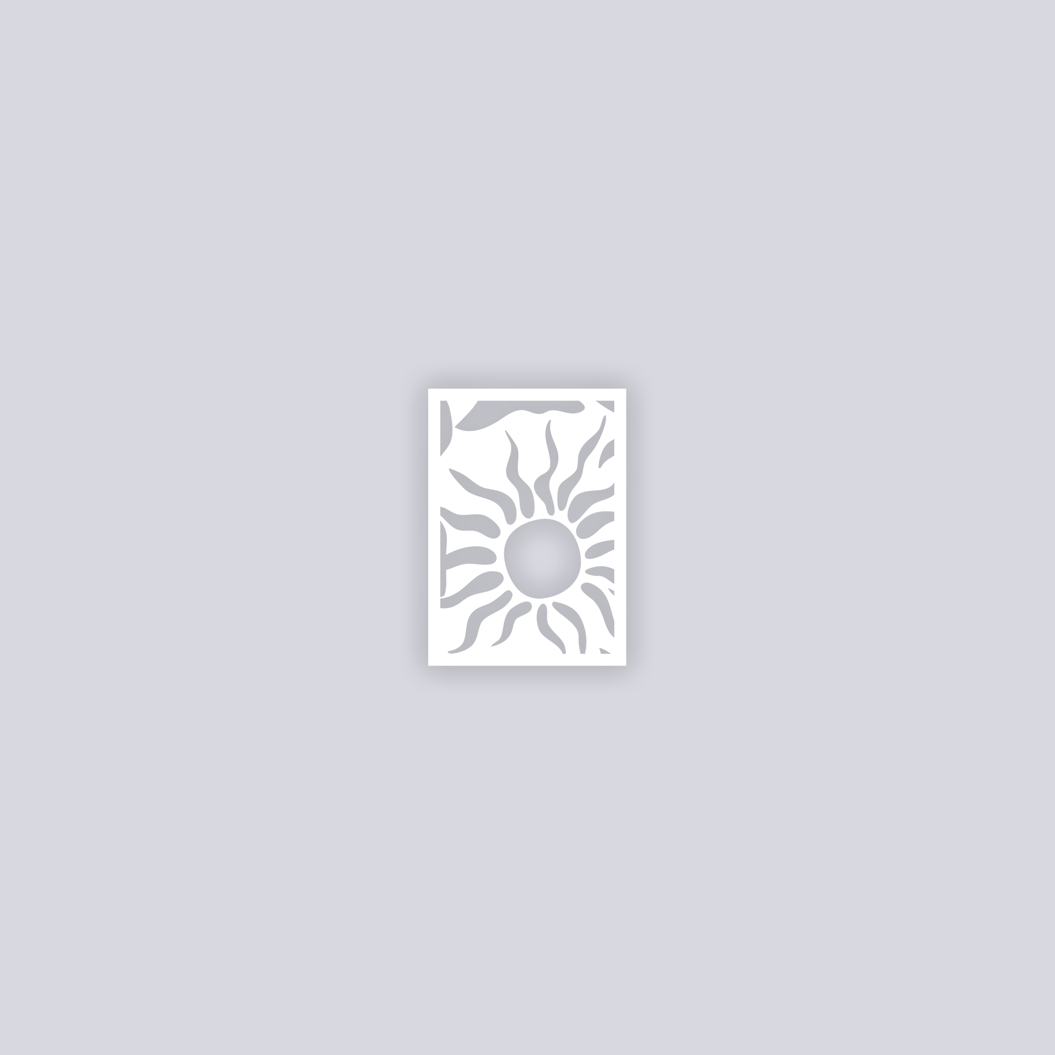 Sunburst Palm Rectangle Clay Stencil
