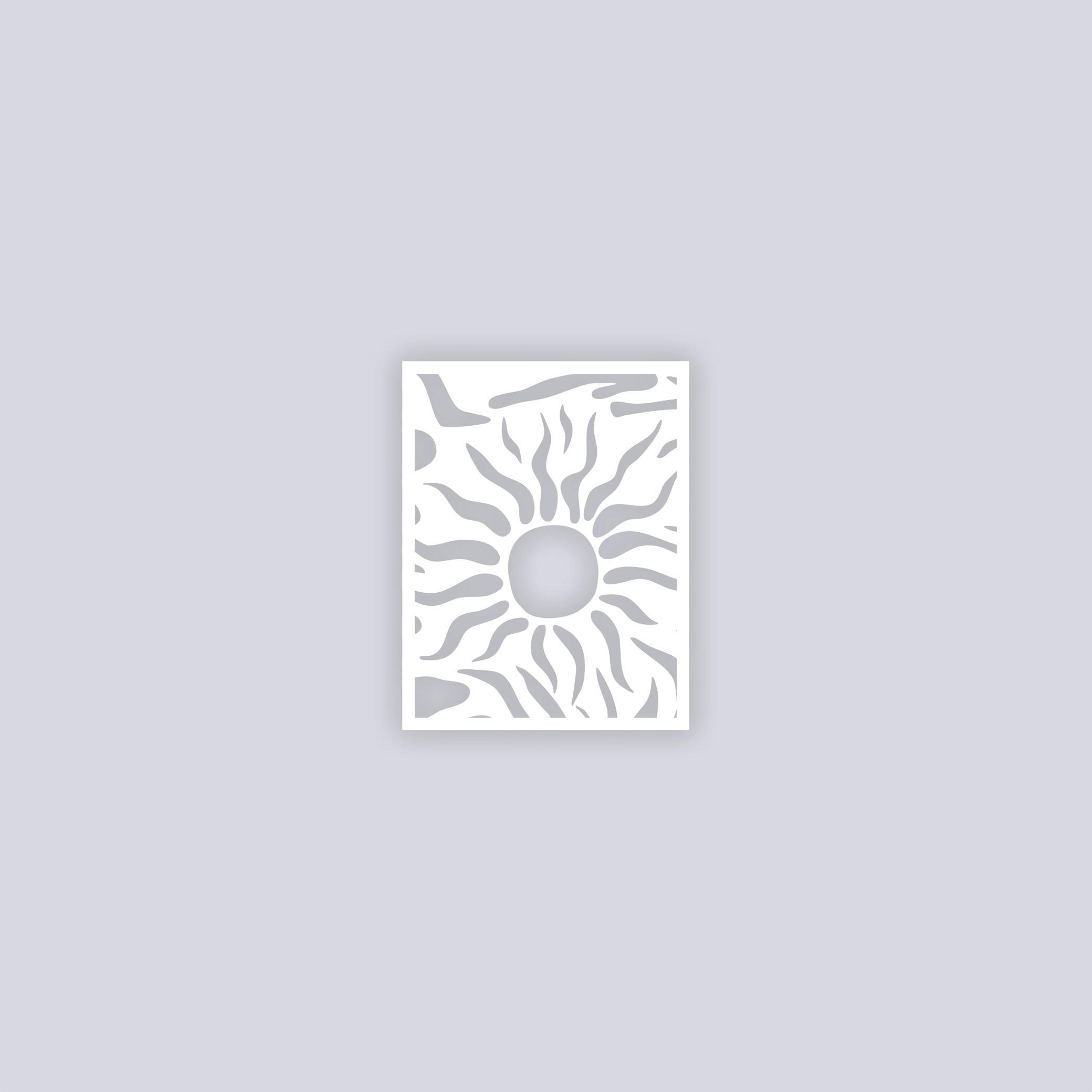 Sunburst Palm Rectangle Clay Stencil