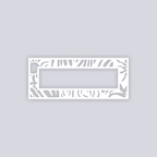 Sunburst Palm Rectangle Rim Clay Stencil