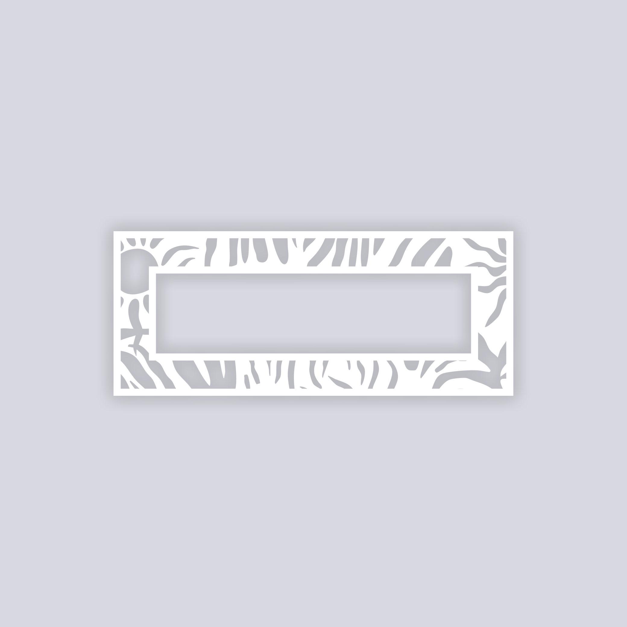 Sunburst Palm Rectangle Rim Clay Stencil