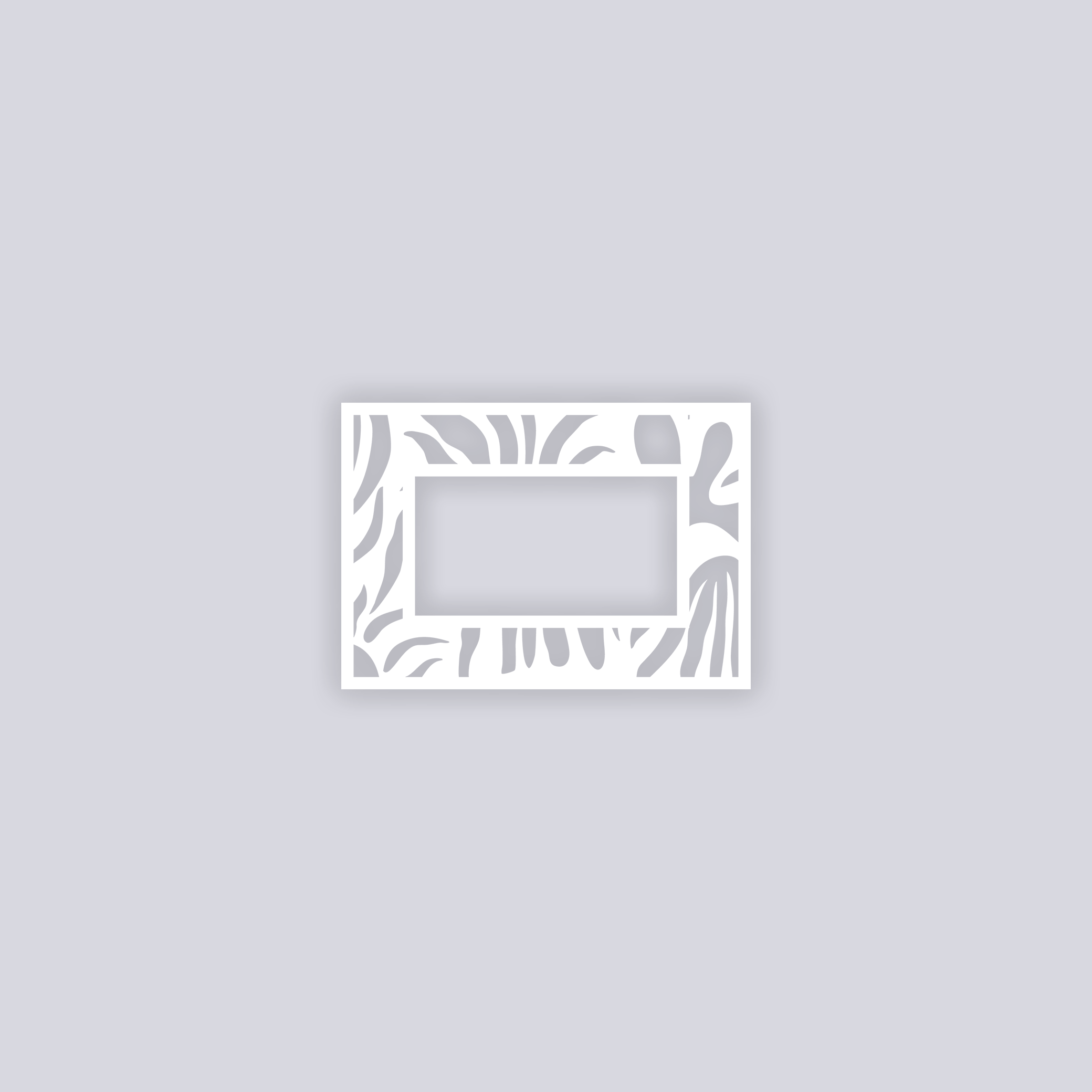 Sunburst Palm Rectangle Rim Clay Stencil